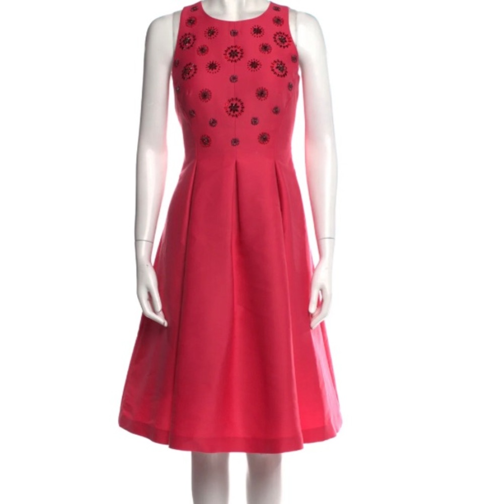 NWT Kate Spade Dress Pink with red rhinestone detail with pockets woman’s 14